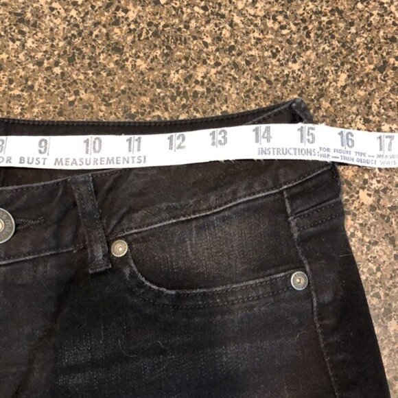 Maurices Distressed Black Jeans Womens Cotton Blend Medium Large - Picture 6 of 8
